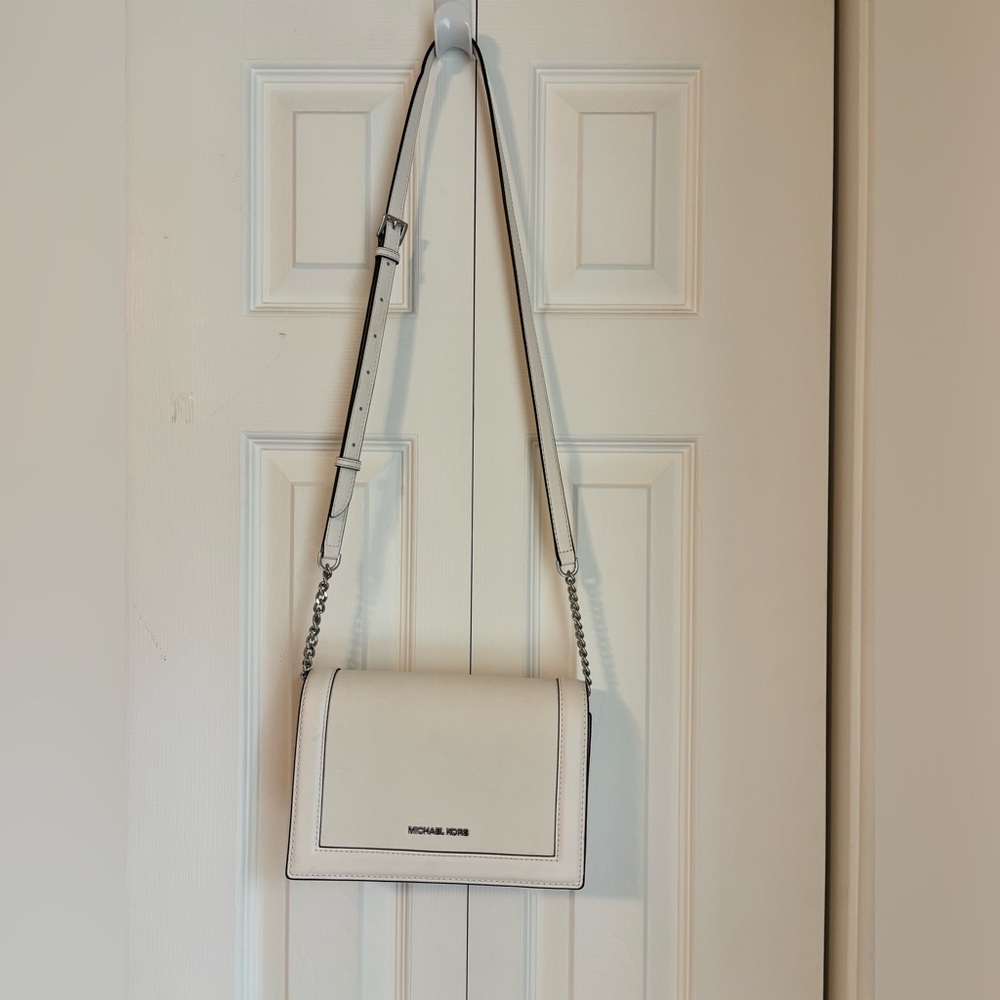 Michael Kors Jet Set Fullflap Chain Saffiano Leather Crossbody Bag USED ONCE - Picture 5 of 14